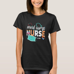 Camiseta Enfermeira Med Surg Enfermeiras Fofo Semana de Apr