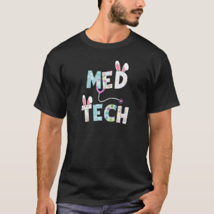 Camiseta Enfermeira Med Tech Rn Enfermeira Bunny Ears Feliz