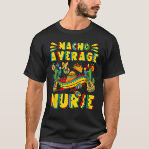 Camiseta Enfermeira Média Mexicana De Chapéu Sombrero Cinco