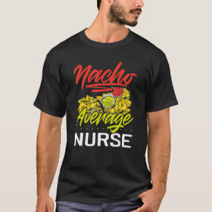 Camiseta Enfermeira Média Nachos Design de Comida Mexicana
