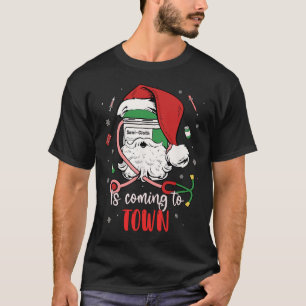 Camiseta Enfermeira médica Istant Xmas Sani- Cloth Está Che