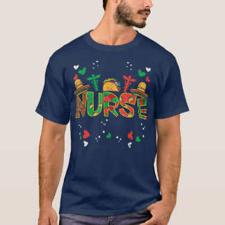 Camiseta Enfermeira Meican Cinco De Mayo Enfermeira Mulhere