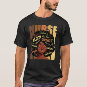 Camiseta Enfermeira Melanina Cabelo Afro Mês da História Ne