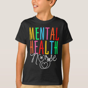 Camiseta Enfermeira Mental Stethoscope Saúde Mental Awar