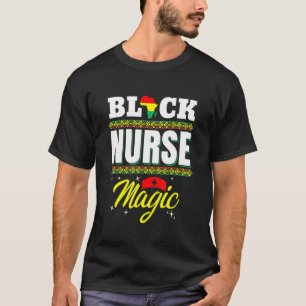 Camiseta Enfermeira Mulher Negra Magia Afro Melanina Rainha