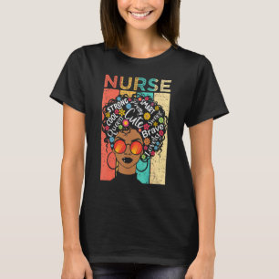Camiseta Enfermeira Mulher Negra Tem Penteado Afro História