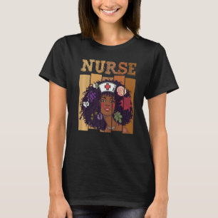 Camiseta Enfermeira Negra Afro História Negra Mês América A