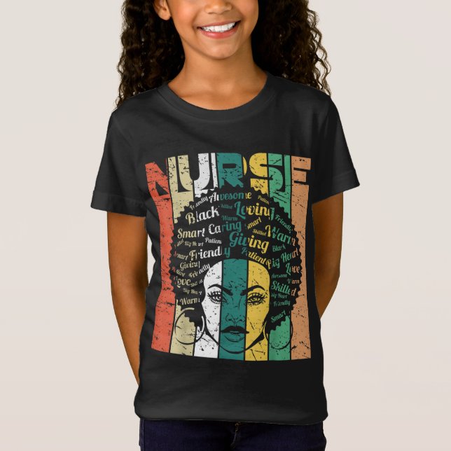 Camiseta Enfermeira Negra Afro-Legal História Negra (Frente)