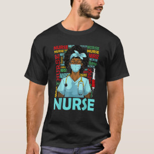 Camiseta Enfermeira Negra Afro Magia Melanina Negra Históri