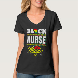 Camiseta Enfermeira Negra Afro Magia Melanina Negra Históri