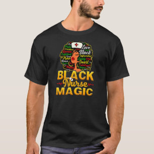 Camiseta Enfermeira Negra Afro Retro 12 Bla