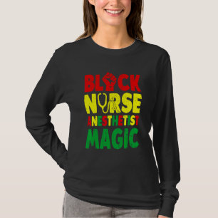 Camiseta Enfermeira Negra Anestesista Magia