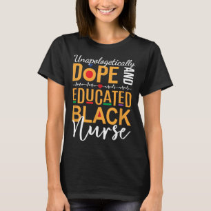 Camiseta Enfermeira Negra Educada E Drogada Sem Peça De Des