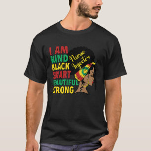 Camiseta Enfermeira Negra Injetor Afro-Americano de Estétic