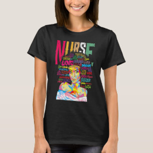 Camiseta Enfermeira Negra Magia Afro Melanin Rainha Negra