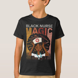 Camiseta Enfermeira Negra Magia Afro Melanin Rainha Negra
