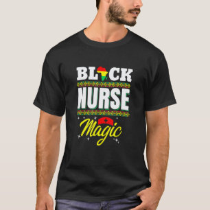 Camiseta Enfermeira Negra Magia Afro Melanina Mês da Histór