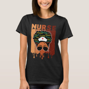 Camiseta Enfermeira Negra Menina Africana Enfermeira Melani