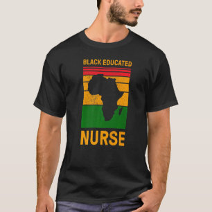 Camiseta Enfermeira Negra Ordenada História da Enfermeira N