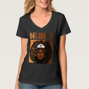 Camiseta Enfermeira Negra Para Mulheres Meninas Africanas M