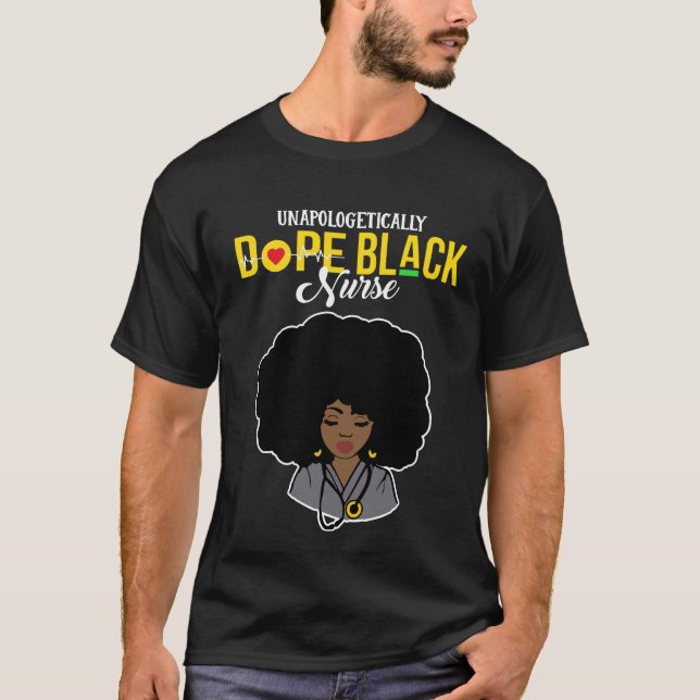 Camiseta Enfermeira Negra sem desculpas (Frente)