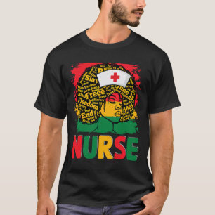 Camiseta Enfermeira Negra Sofisticada E Gorda Melanina Sua