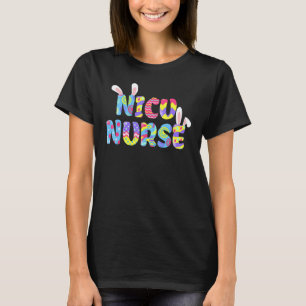 Camiseta Enfermeira Nicu Páscoa Orelhas de Coelho Fofo Feli