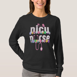 Camiseta Enfermeira Nicu Stethoscope Felz pascoa Coelho Coe