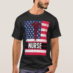 Camiseta Enfermeira norte-americana a enfermeiro CNA RN LPN