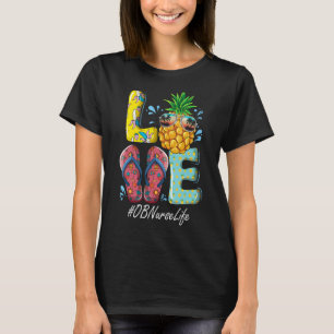 Camiseta Enfermeira Ob Olá Verão Feliz No Dia Passado