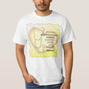 Camiseta Enfermeira Oftálmica Coração Amarelo