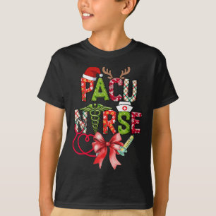Camiseta Enfermeira Pacu Natal Fofo Sedutora Laço de Natal 