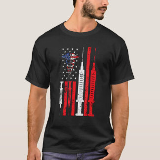 Camiseta Enfermeira Patriótica 4 De Julho Bandeira American