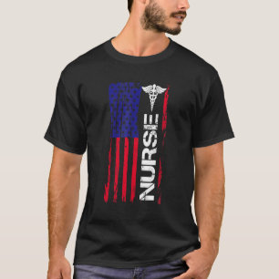 Camiseta Enfermeira Patriótica 4 de julho Independência de