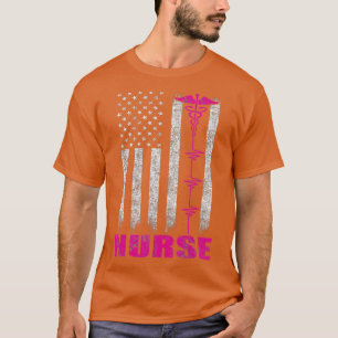 Camiseta Enfermeira Patriótica do Orgulho Patriótico da Ban