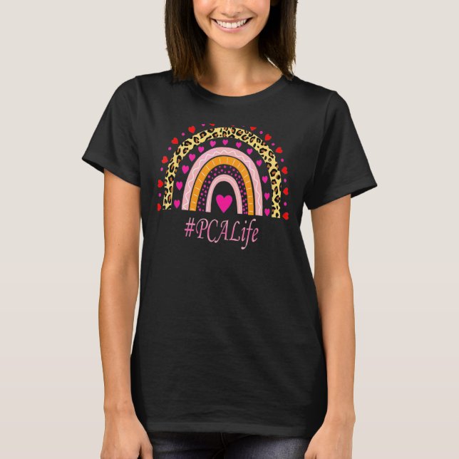 Camiseta Enfermeira Pca Leopard Rainbow Nurse Semana (Frente)