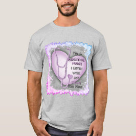 Camiseta Enfermeira Pediátrica com Roxo