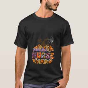 Camiseta Enfermeira pediátrica Stethoscope Leopard Hallowe