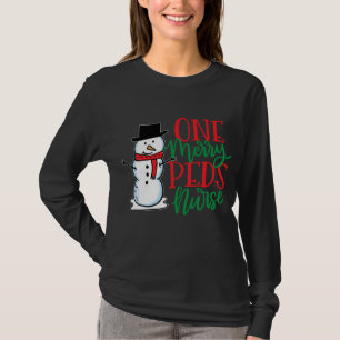 Camiseta Enfermeira PEDS de Natal Bonita - Nurs Pediátricos
