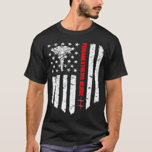 Camiseta Enfermeira Perianestesia Bandeira Americana Enferm