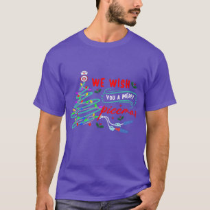 Camiseta Enfermeira PICC Vascular ICU RN Enfermagem Xmas