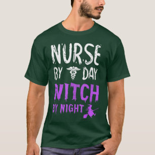 Camiseta Enfermeira Por Bruxa De Dia Por Festa De Dia de as