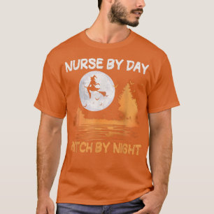 Camiseta Enfermeira por bruxa noturna no Dia das Bruxas
