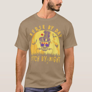 Camiseta Enfermeira por dia Bruxa de homens noturnos Mulher