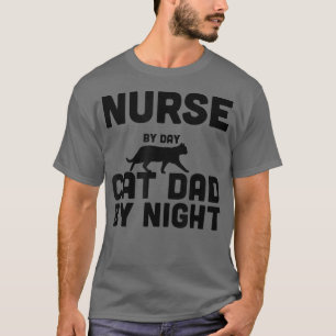 Camiseta Enfermeira Por Pai De Gato Por Noite