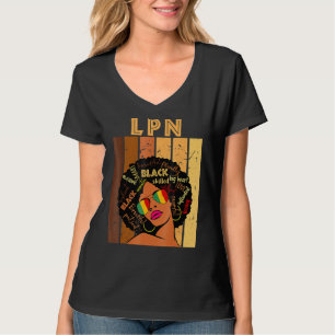 Camiseta Enfermeira Prática Licenciada Afro Women Black His