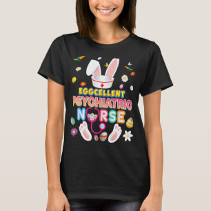Camiseta Enfermeira Psiquiátrica Excelente Coelho Páscoa Eg
