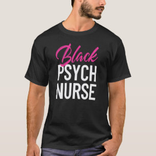 Camiseta Enfermeira psiquiátrica negra afro-americana