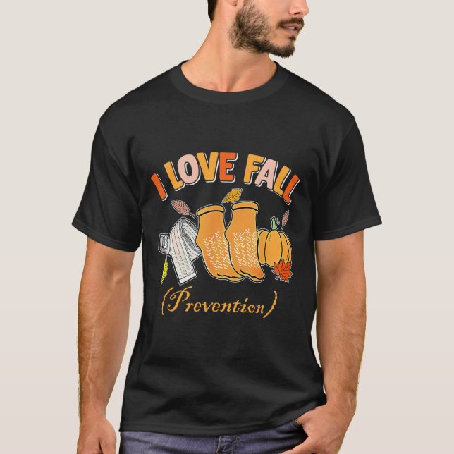 Camiseta Enfermeira Pt Queda Eu Adoro Queda Prevenção Queda (Frente)