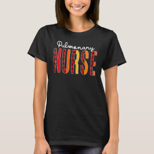 Camiseta Enfermeira Pulmonar Xadrez Vermelho Amor Coração E